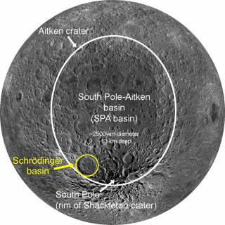 map of lunar basin