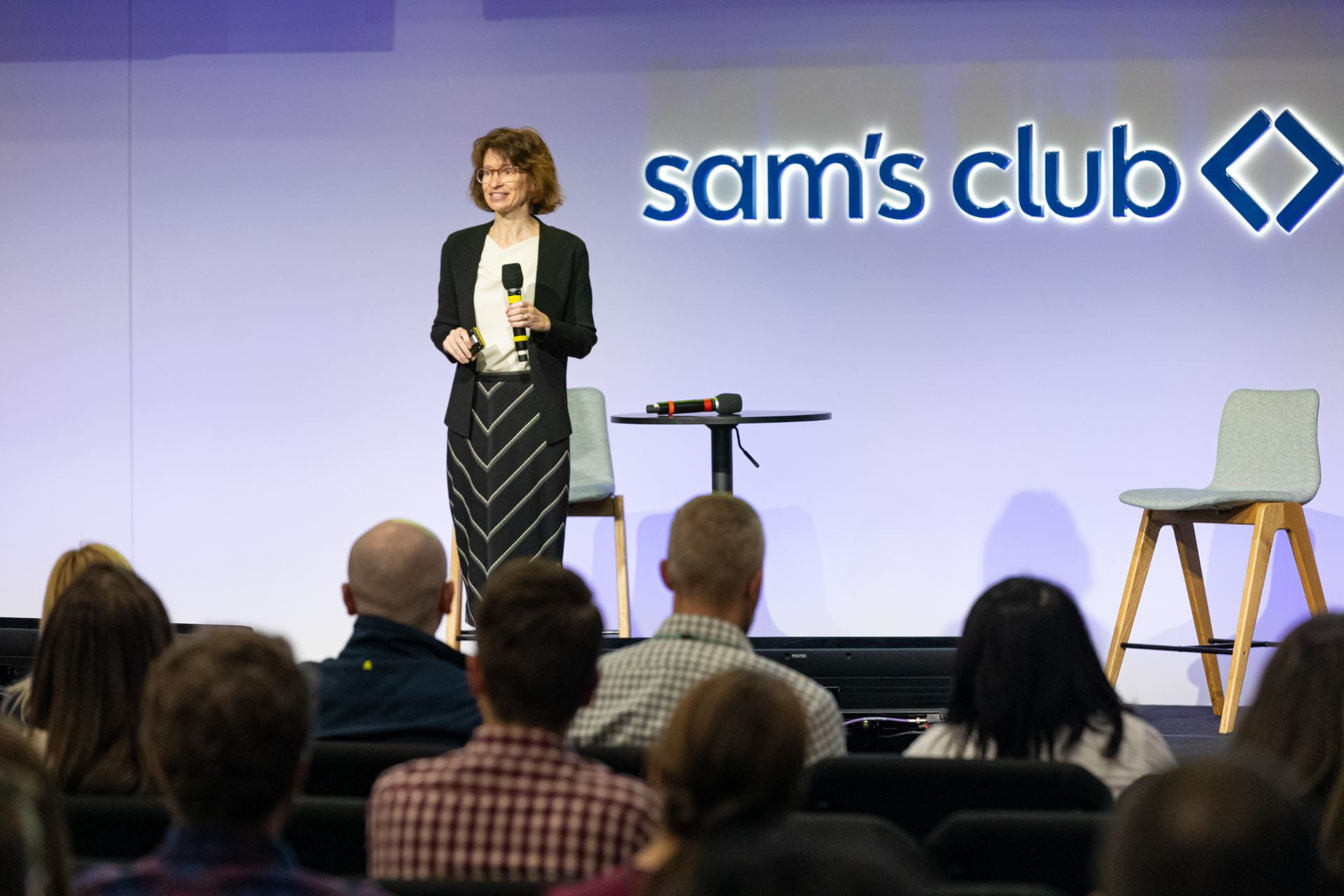 Sara Gosman presenting at Sam's Club corporate headquarters